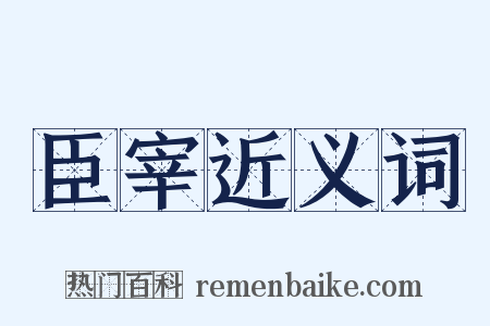 臣宰近义词是什么意思的图片